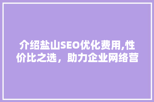 介绍盐山SEO优化费用,性价比之选，助力企业网络营销