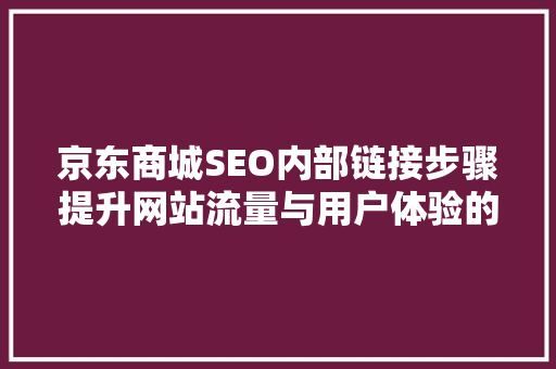 京东商城SEO内部链接步骤提升网站流量与用户体验的关键