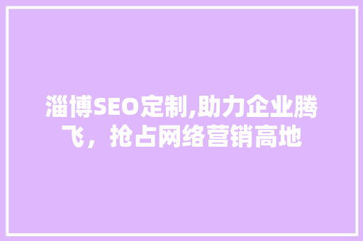 淄博SEO定制,助力企业腾飞，抢占网络营销高地