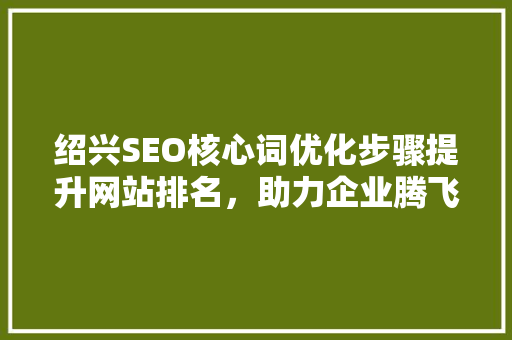 绍兴SEO核心词优化步骤提升网站排名，助力企业腾飞
