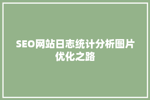 SEO网站日志统计分析图片优化之路