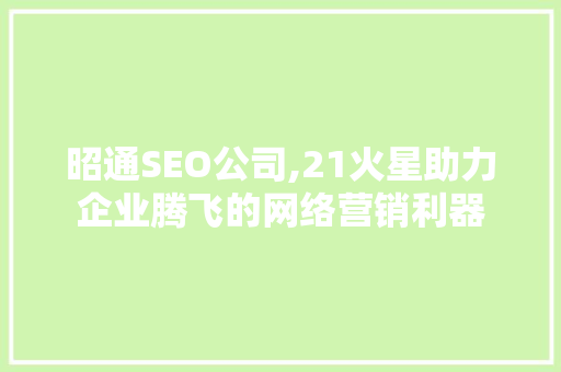 昭通SEO公司,21火星助力企业腾飞的网络营销利器 Web前端