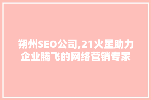 朔州SEO公司,21火星助力企业腾飞的网络营销专家