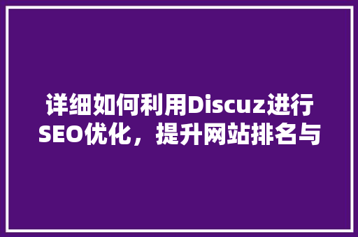 详细如何利用Discuz进行SEO优化，提升网站排名与流量