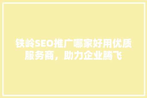 铁岭SEO推广哪家好用优质服务商，助力企业腾飞