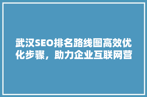 武汉SEO排名路线图高效优化步骤，助力企业互联网营销腾飞