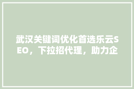武汉关键词优化首选乐云SEO，下拉招代理，助力企业提升网络影响力