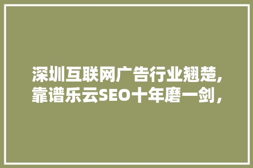 深圳互联网广告行业翘楚,靠谱乐云SEO十年磨一剑，助力企业腾飞