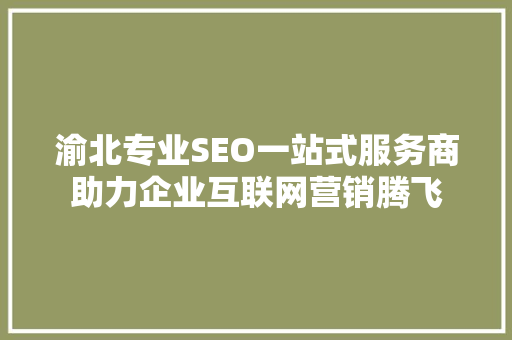 渝北专业SEO一站式服务商助力企业互联网营销腾飞