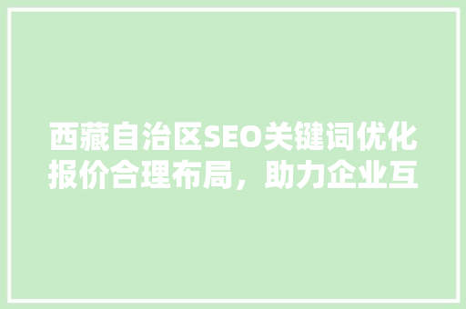 西藏自治区SEO关键词优化报价合理布局，助力企业互联网营销