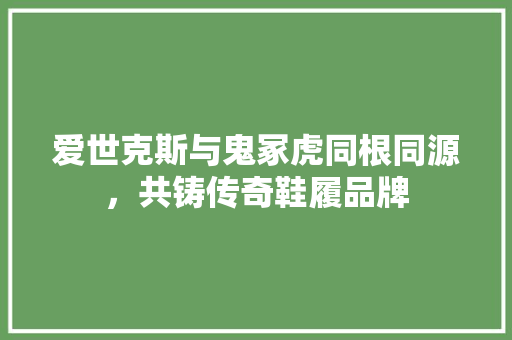 爱世克斯与鬼冢虎同根同源，共铸传奇鞋履品牌
