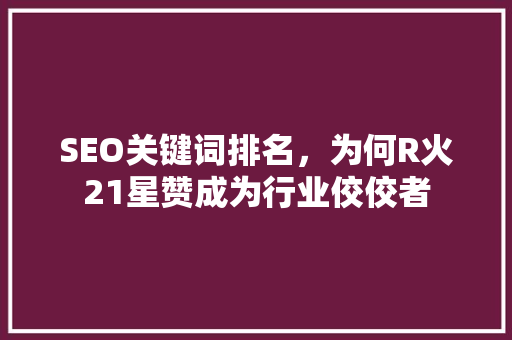 SEO关键词排名，为何R火21星赞成为行业佼佼者