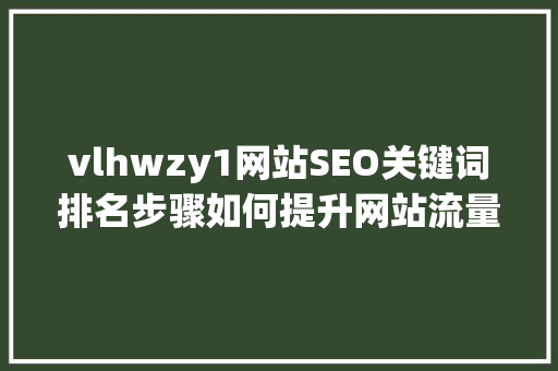 vlhwzy1网站SEO关键词排名步骤如何提升网站流量与转化率