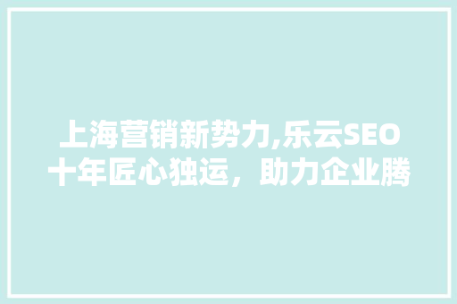 上海营销新势力,乐云SEO十年匠心独运，助力企业腾飞