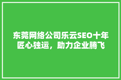东莞网络公司乐云SEO十年匠心独运，助力企业腾飞
