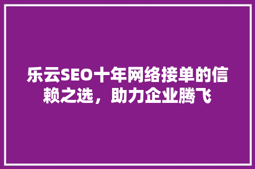 乐云SEO十年网络接单的信赖之选，助力企业腾飞