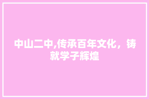 中山二中,传承百年文化，铸就学子辉煌 中山二中,传承百年文化，铸就学子辉煌 WordPress教程
