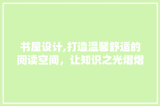 书屋设计,打造温馨舒适的阅读空间，让知识之光熠熠生辉