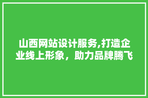 山西网站设计服务,打造企业线上形象，助力品牌腾飞